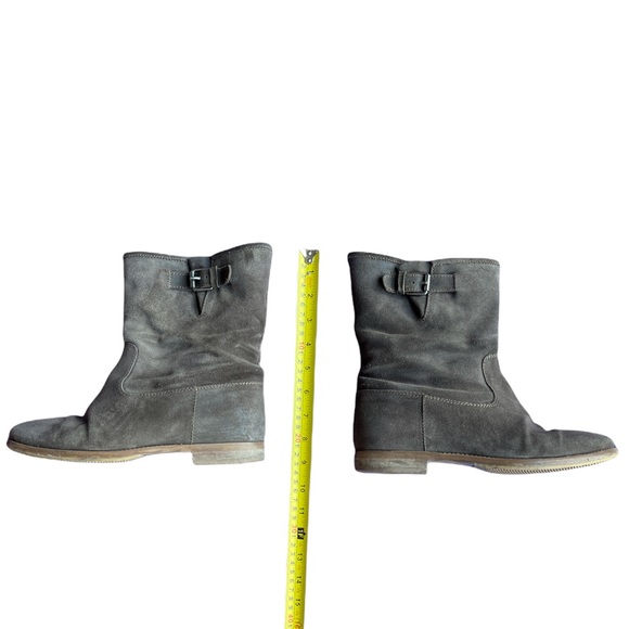 JCrew Langston Interior Wedge Ankle Boots Suede Green Slouch Shaft Boots Size 9 - Picture 5 of 16